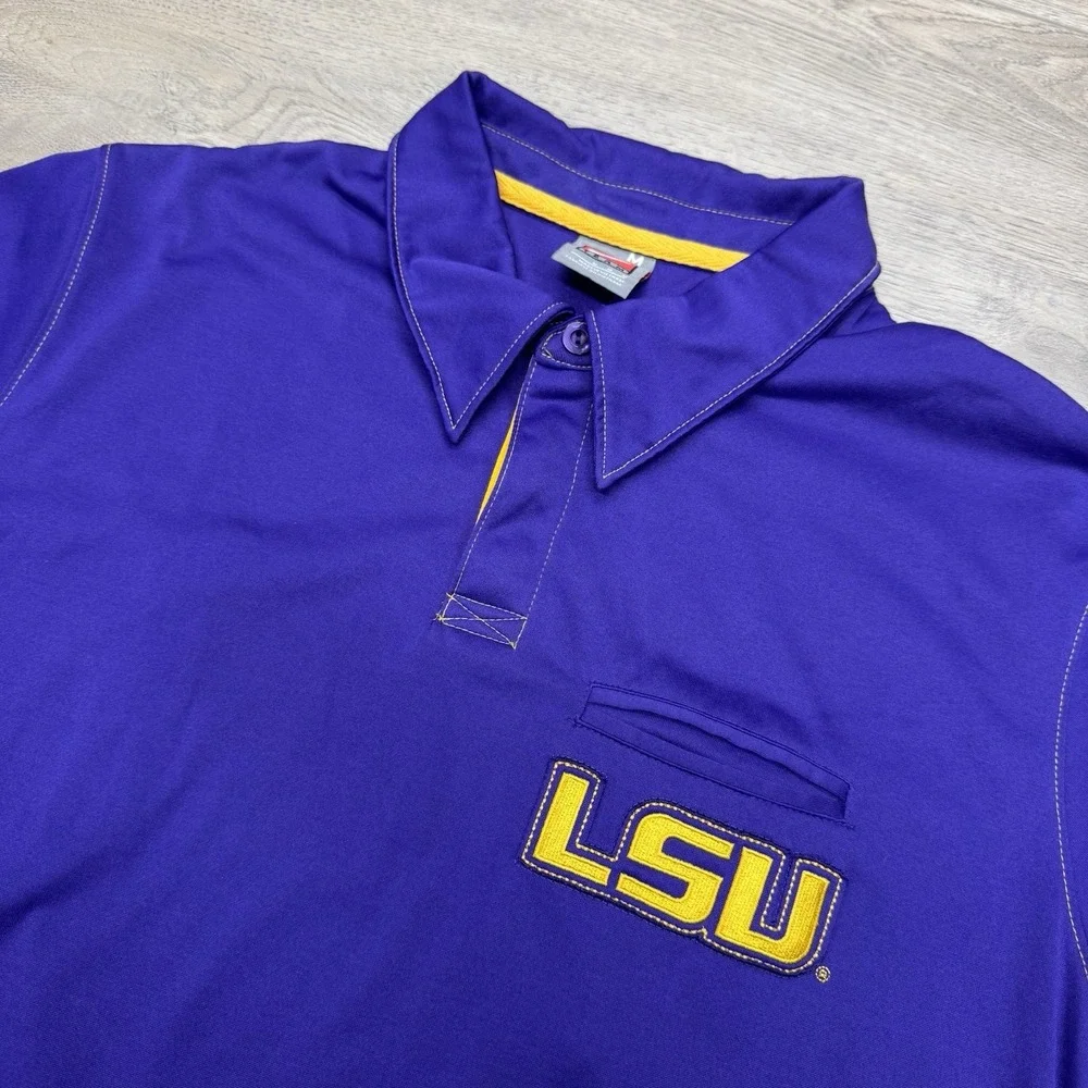 LSU Tigers Purple Nike Polo Sz M Preppy Gameday Frat‎ Purple